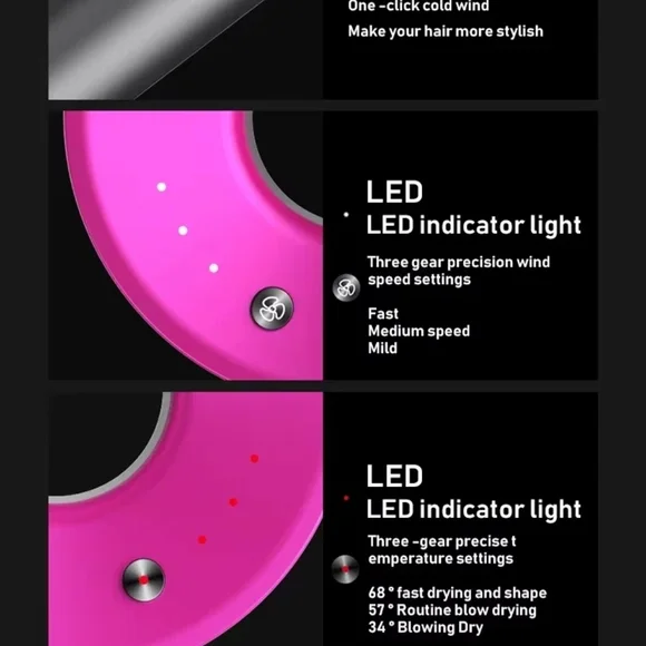Supersonic Hair Dryer - Red and Gray